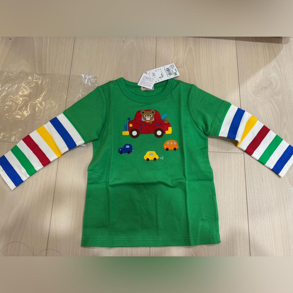 (NWT) Mikihouse boys car T-shirt 100cm